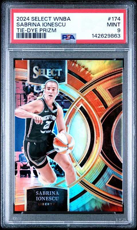 2024 PANINI SELECT WNBA TIE-DYE PRIZM #174 SABRINA IONESCU 22/25 PSA 9