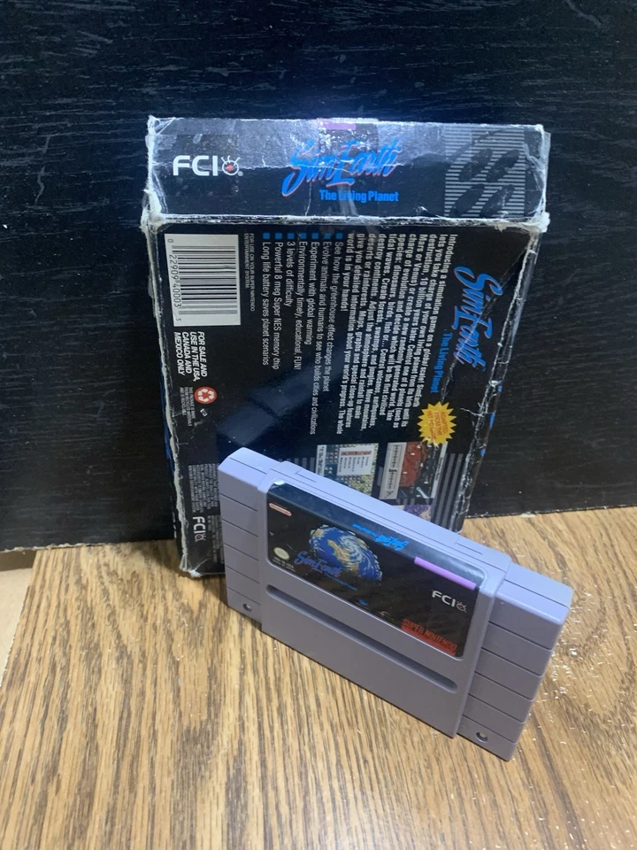 Sim Earth the Living Planet | Super Nintendo- SNES-Box & CARTRIDGE ONLY...TESTED - Image 2 of 4