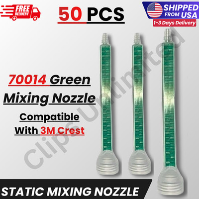 70014 Static Mixing Nozzle Compatible with 3M Crest, AB Glue Tips 50-1000Pcs