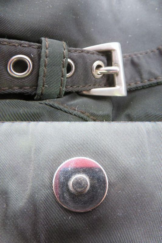 PRADA Backpack Tessuto Green Triangle Logo with Guarantee Card from japan thumbnail 6