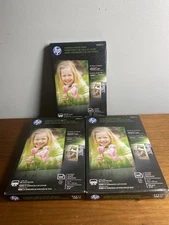 Lot of 3 HP Glossy Photo Paper 100 Sheets 4” x 6” New Sealed
