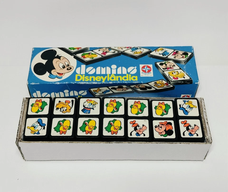 Vintage Estrela Disneylandia Walt Disney Domino Set Made in Brazil Original Box - Image 4 of 4