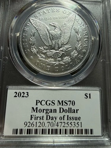 2023 Ms70 Morgan Silver Dollar David Hall Signed First Day Issue PriceGuide$750