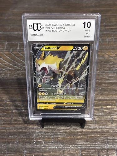 2021 Pokémon TCG Sword & Shield V Fusion Strike #103 Boltund V UR GEM MINT 10 💎