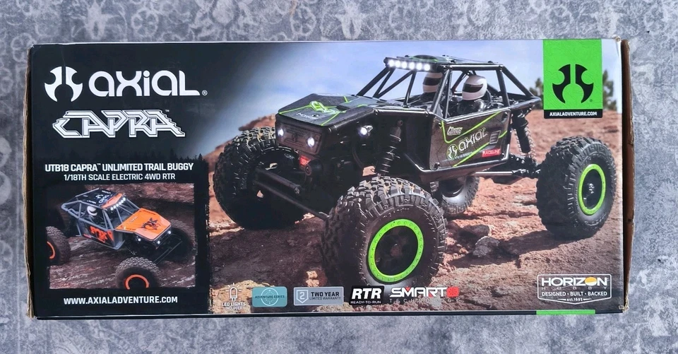 Axial AXI01002V2T2 RC Crawler 1/18 UTB18 Capra 4WD Unlimited Trail Buggy RTR Fox - Image 2 of 4