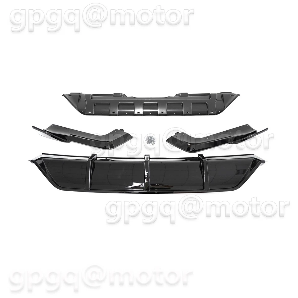 Комплект диффузора заднего бампера для BMW X5 F15 M Sport 2015-2018 глянцевый черный стиль GT - Изображение 2 из 4