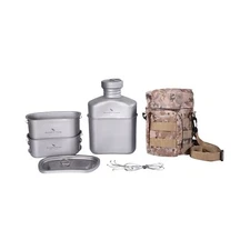 Boundless Voyage Titanium Military Canteen Set with Storage Bag Lightweight W...