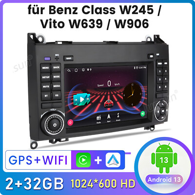 Android 13 Autoradio GPS Mercedes BENZ A/B-Klasse Sprinter Viano VW Crafter DAB+