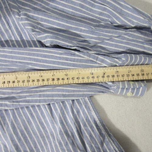 Five Four Shirt Mens Medium Blue White Button Up Long Sleeve Pocket Casual 1603 - Picture 9 of 12