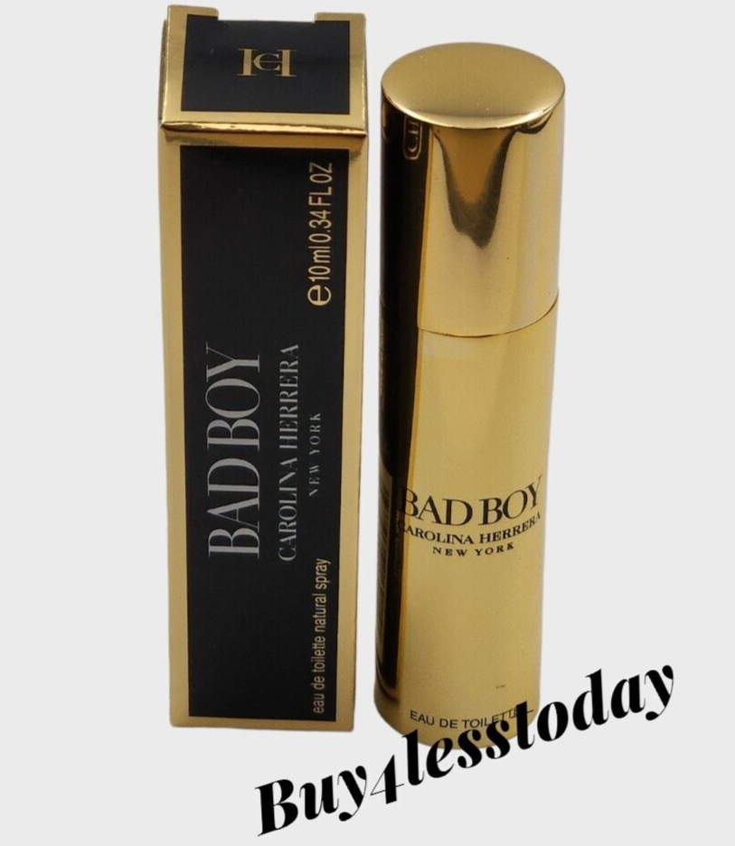 CAROLINA HERRERA Bad Boy EDT Travel Size Spray 0.34 oz / 10 mL NEW