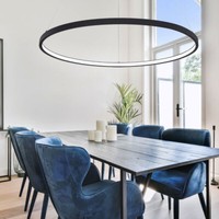 HäNgeleuchte Pendellampe Wohnzimmerleuchte Ringform 1 Flammig Led H 120 Cm