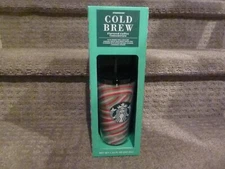 Starbucks Cold Brew Tumbler 16 oz Holiday Gift Set w/ Coffee Pod & 3 Straws NEW