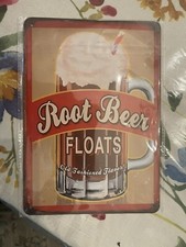 Enseigne métal flotteurs bière racine 