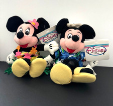 Disney Store Mini Bean Bag Plush Tourist Mickey Hula Minnie 2 9" New W/ Tag 147