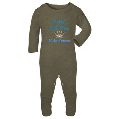 Papas kleiner Mann personalisierter Strampler, lustiger Baby Schlafanzug, Strampler