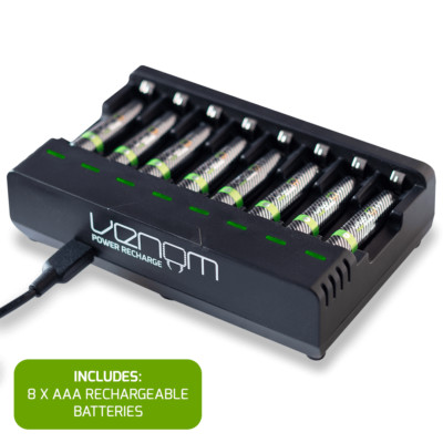 Wiederaufladbare Akku-Ladestation plus 8 x 800 mAh AAA-Batterien mit hoher Ka...