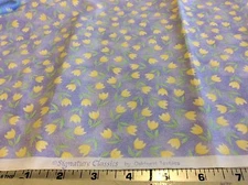YELLOW FLOWERS ON LAVENDER FOR SIGNATURE CLASSICS BY OAKHURST TEXTILES- 1 3/8 YD