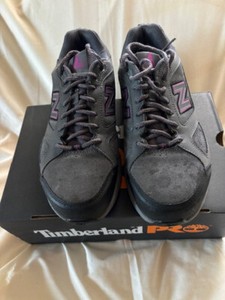 New Balance - Gray & Pink, Womens Steel Toe Work Shoes,  Size 8.5,  D Width