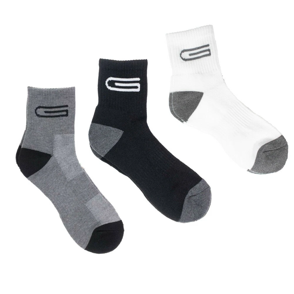 Golberg Men's Crew Socks - 6 Pack Mid-Calf Sport Sock - Compression Arch