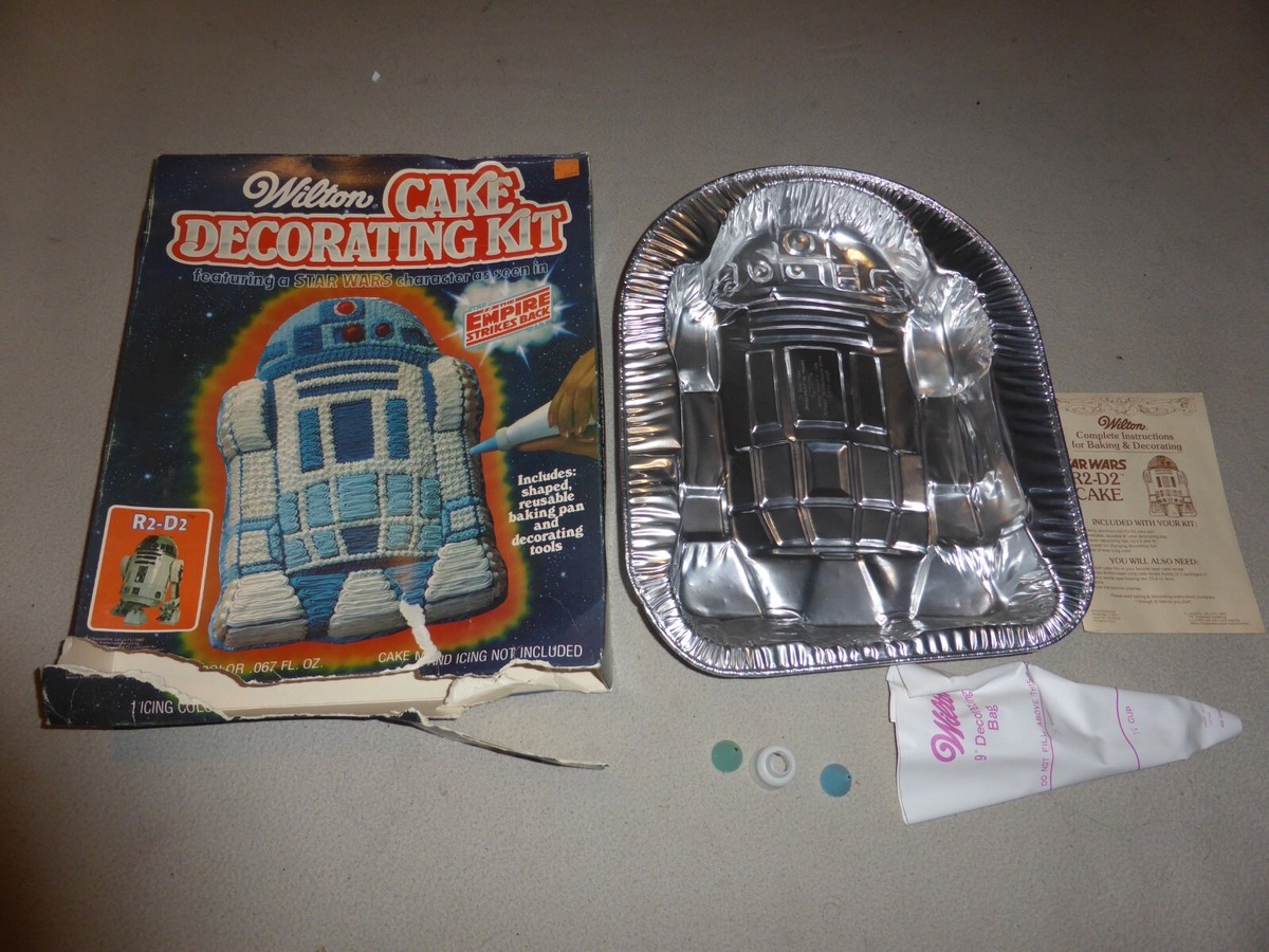 VINTAGE WILTON CAKE DECORATING KIT STAR WARS R2D2 BAKING PAN