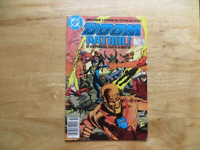 1987 DC THE DOOM PATROL # 1 SIGNED 3X ARNOLD DRAKE,JOE STATON