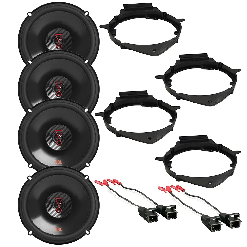 JBL Stage3 6.5 2-Way Front & Rear Door Car / Truck Speakers w/  Installation Kit