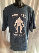 Bigfoot Sasquatch Hide And Seek Champ Gray T-Shirt 2XL