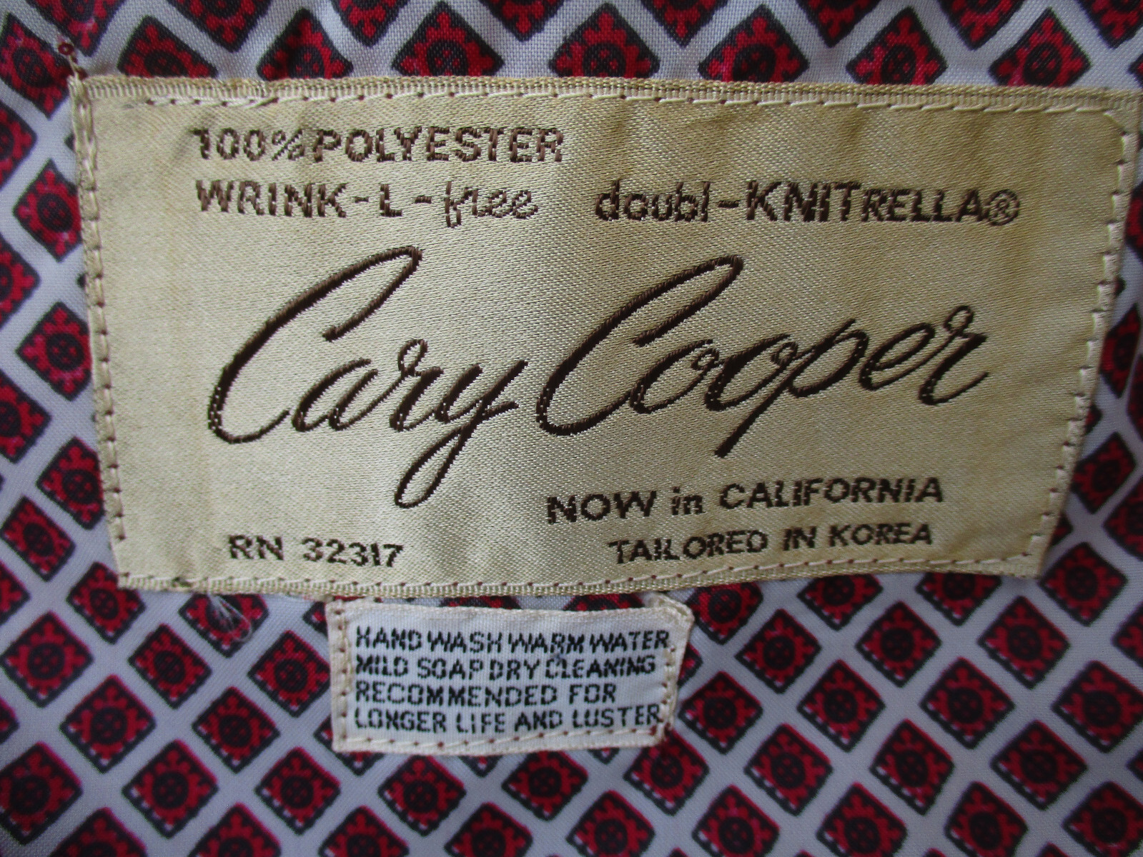 Rust Brown Houndstooth Polyester Double Knit 70s … - image 8