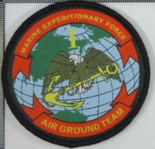 MARINE CORPS 1ST MEF MARINE EXPEDITIONARY FORCE HOOK LOOP WOVEN PATCH
