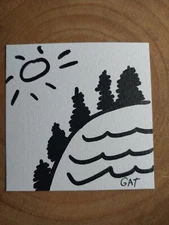 GAT PAINTINGS IMPRESSIONISM ORIGINAL COLLECTIBLE WHIMSICAL LANDSCAPE & ANIMALS