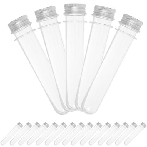  20 Pcs Transparent Candy Holders Experiments Tubes Clear Container with Lid - Afbeelding 1 van 12