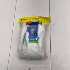 Hanes White 6 Pack Tag-less T-Shirts Boys Size X-Large 16-18