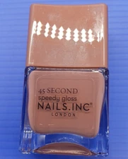 NEW Nails Inc 45 Second Speedy Gloss, Tori, Light Bronze Nude, Glossy, No Chip