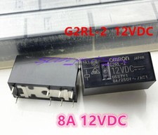 10pcs NEW Power Relay 8A 250VAC 8 Pins G2RL-2 G2RL-2-12VDC G2RL-2-DC12