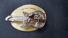 haarspange model musikinstrument (gitarre) Farbe Silber neu