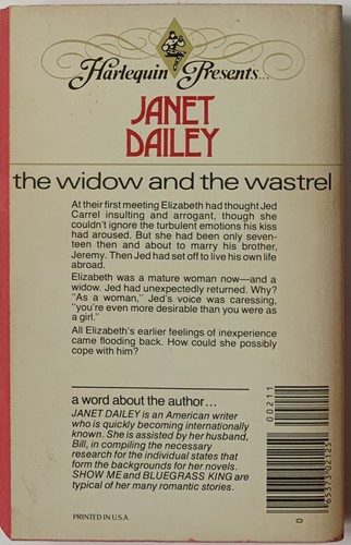 The Widow and the Wastrel by Janet Dailey Harlequin Presents - Imagen 2 de 2