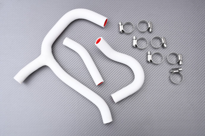 Kit durites radiateur blanc Honda CRF 250 R 2014-2015 en silicone renforcé