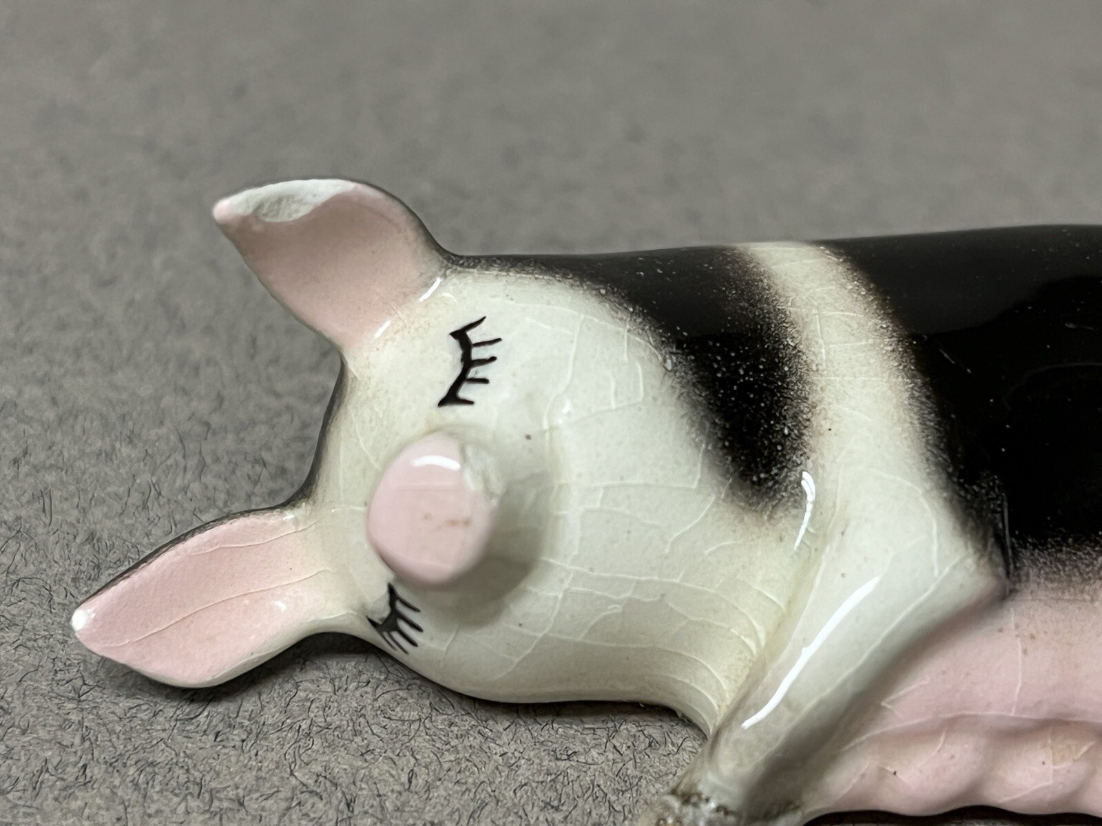 12-Vintage MINIATURE Porcelain/Ceramic Animals-Cow,Pigs,Dogs,Rabbit,Hen,Duck,Etc