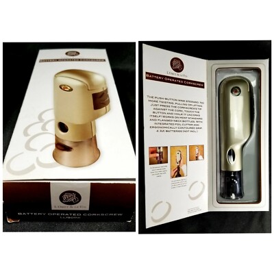 Corkscrew Bottle Opener Push Button L'Objet & Le Vin Bar Home BRAND NEW!