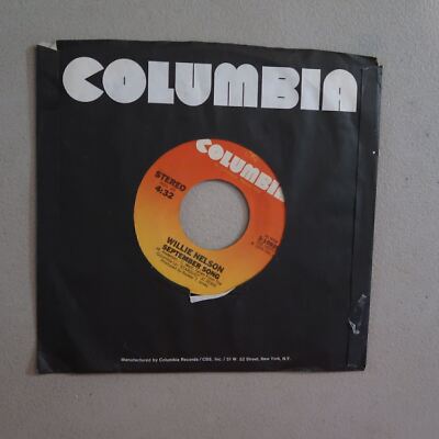 WILLIE NELSON ''SEPTEMBER SONG'' ''DON'T GET AROUND MUCH''VINYL 45 COLUMBIA VG 5-155