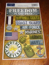 Karen Foster Design Cardstock Sticker Sheet ~ Proudly Serving.