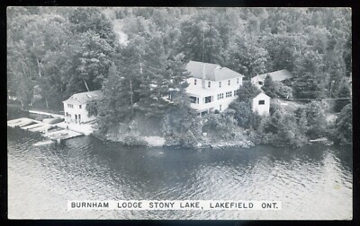LAKEFIELD Ontario Postcard 1940s Kawartha Stoney Lake Burnham Lodge