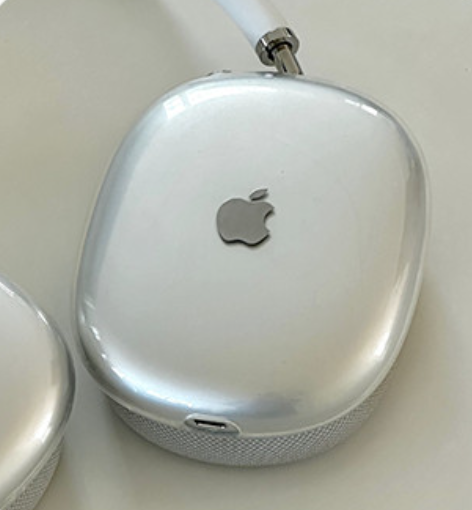 AirPods Max Case] AirPods Max Ear Cups Clear Case with Apple Logo