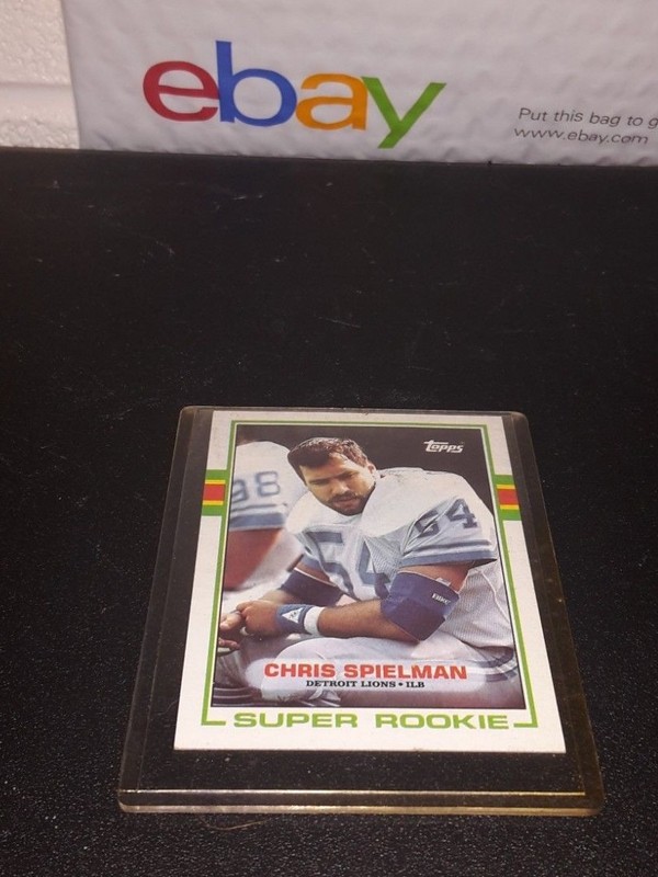 DETROIT LIONS OHIO STATE BUCKEYES CHRIS SPIELMAN 1989 TOPPS ROOKIE FOOTBALL CARD