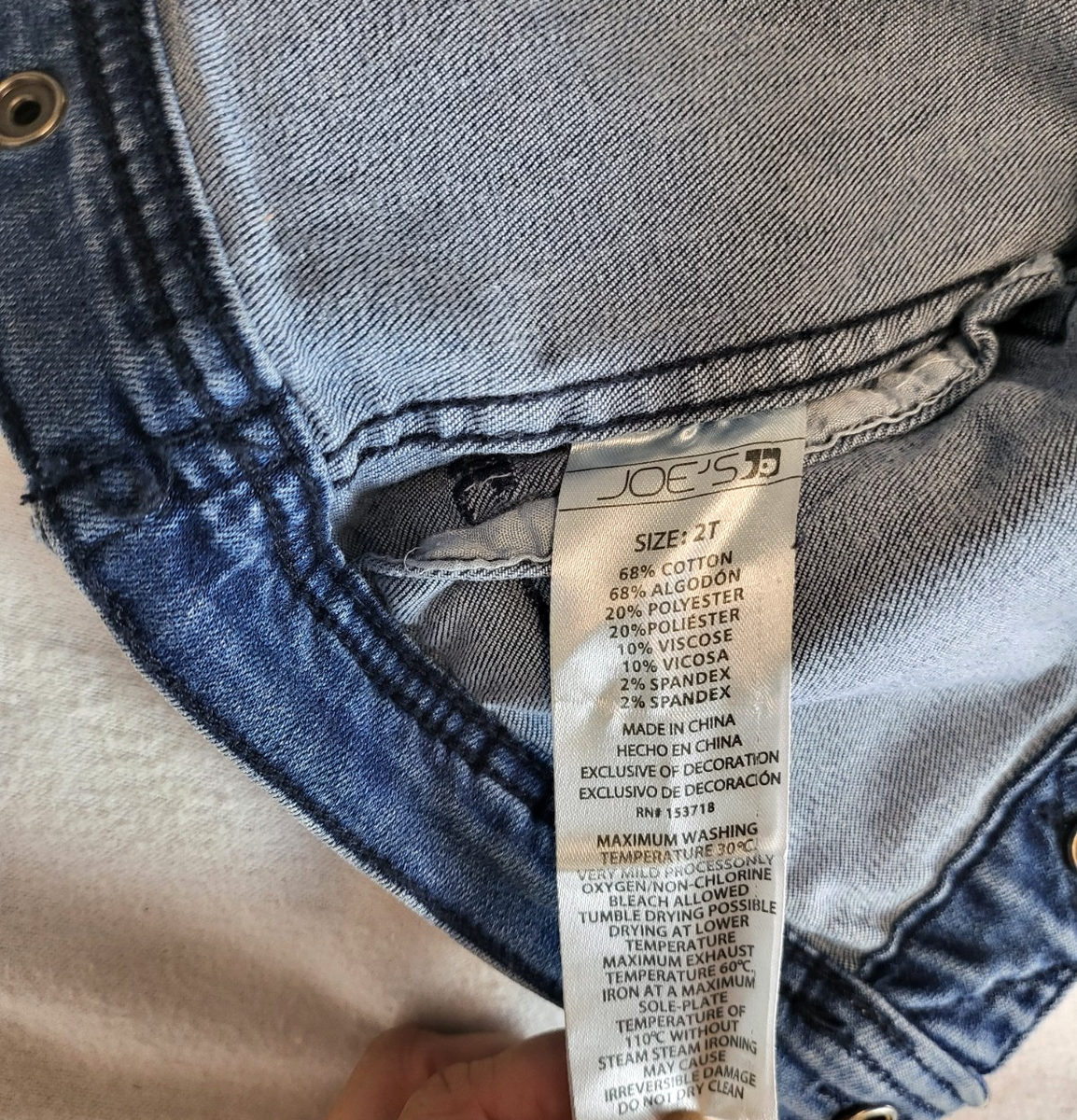 JOE'S JEANS 2T Girls Blue Washed Jean Jacket | eBay