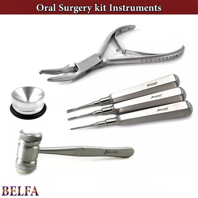 Dentalextraktion Oralchirurgie Kit Coupland Elevators Knochen Rounger Zange
