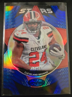 2020 Panini Certified Stars CS-NC Nick Chubb Blue Foil Parallel #D /75 SP