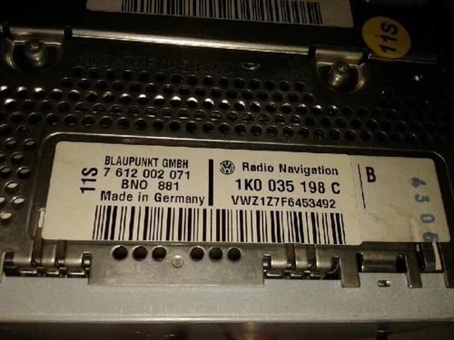 1K0035198C Sistema Navegacion Gps para VOLKSWAGEN GOLF V (1K1)(10.2003) 2309108 - Imagen 4 de 5