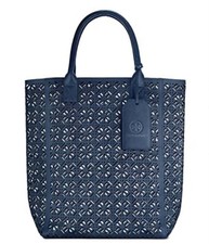 Tory Burch Navy Perforated Lace Weekender Tote Bag Brand New with Tags