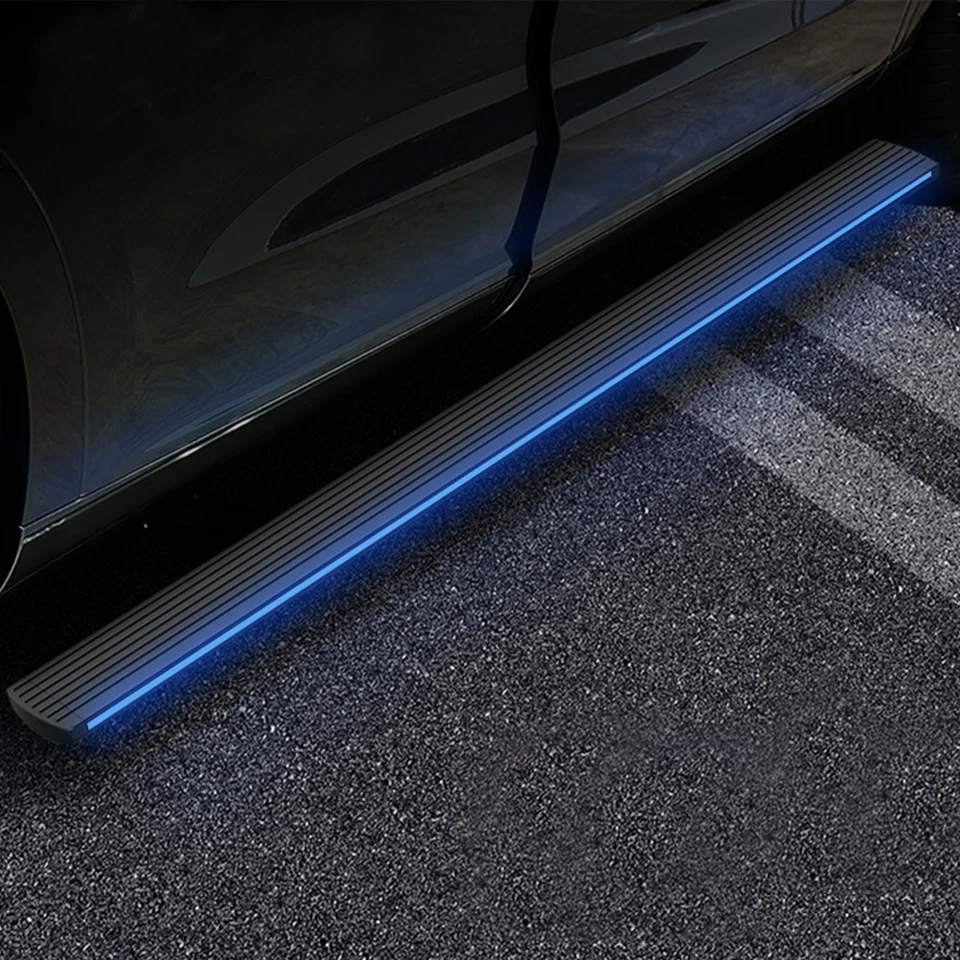 Escalones laterales retráctiles LED para KIA Sportage 2012-2017 negros Foto 3 de 4